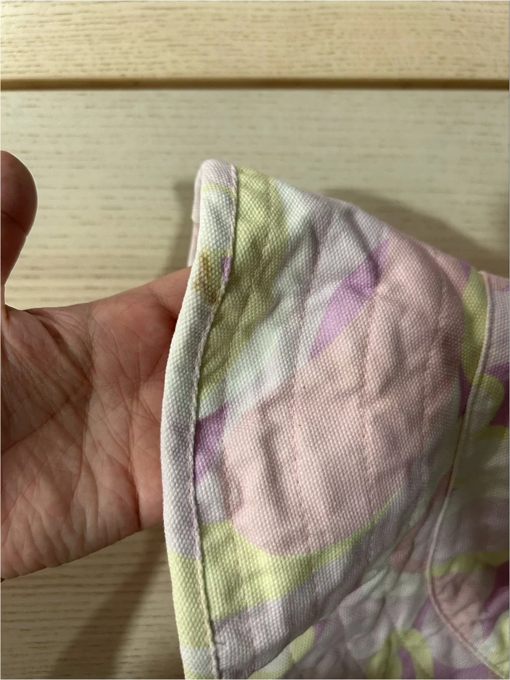 Hill House Women’s Bucket Hat Wide Brim Pink Lavender Cotton Printed One Size